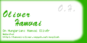 oliver hamvai business card